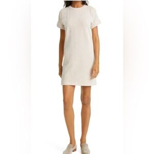 Club Monaco Modern Tan and White Textured Shift Dress